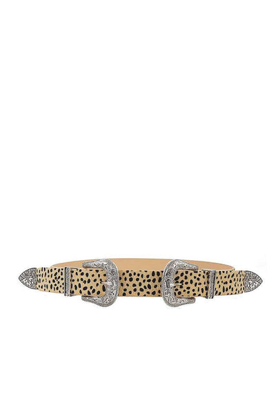 Fashion Chic Trendy Double Buckle Leopar Belt