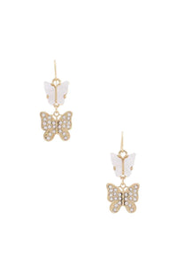 Double Butterfly Dangle Earring