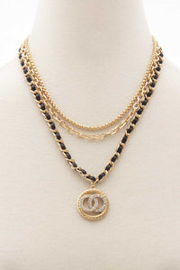 Double Circle Layered Necklace