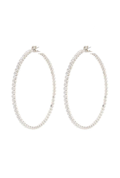 Classic Basic Rhinestone Hoop Earring