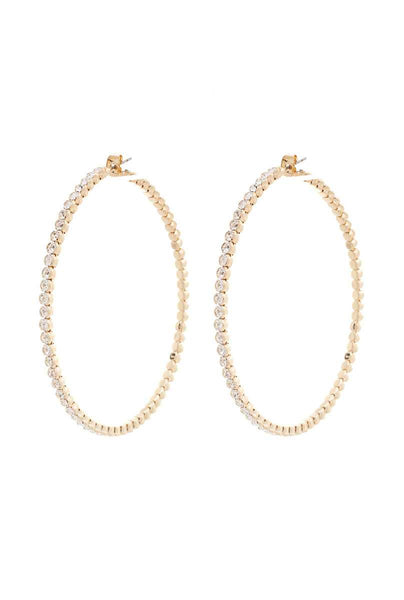 Classic Basic Rhinestone Hoop Earring