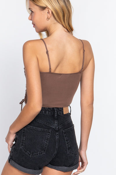 Ruched Side Shirring Cami Top