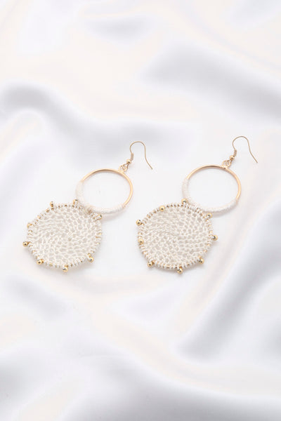 Double Circle Thread Beaded Earring