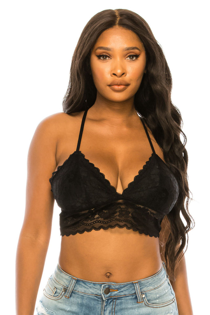 Non Removable Straps Lace Bralette