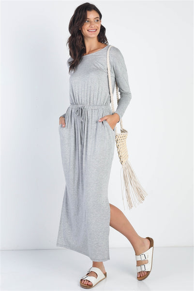 Midi Sleeve Basic Maxi Dress