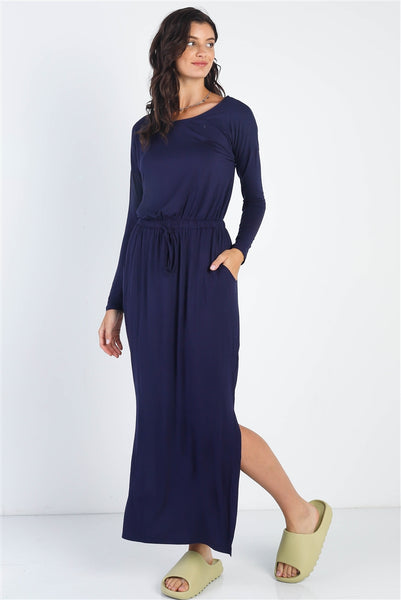 Midi Sleeve Basic Maxi Dress