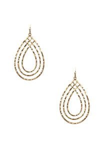 Metal Teardrop Dangle Earring